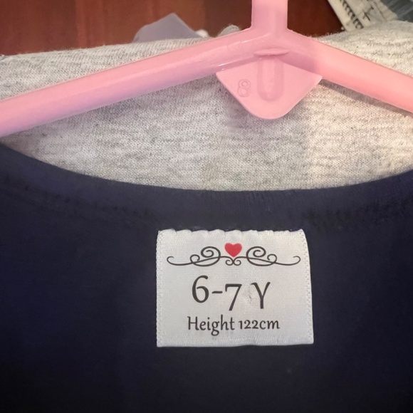 Holiday Snowflake Girls Dress, midnight blue with silver  Size 6/7 - Picture 4 of 7